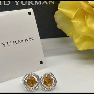 David Yurman Madeira citrine infinity earrings 7mm